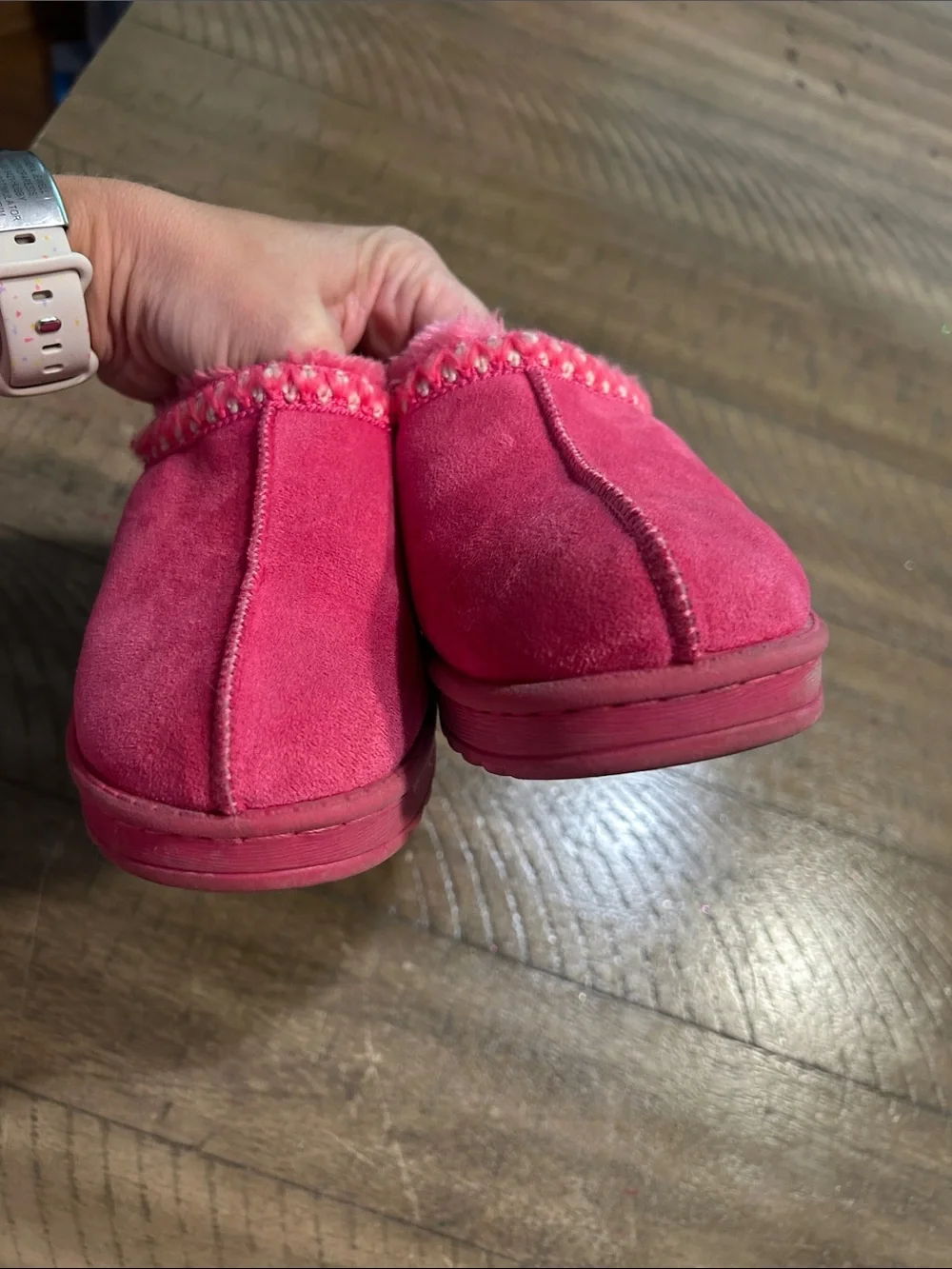 Sonoma Kids Ugg style slip on shoes Hot Pink size 13